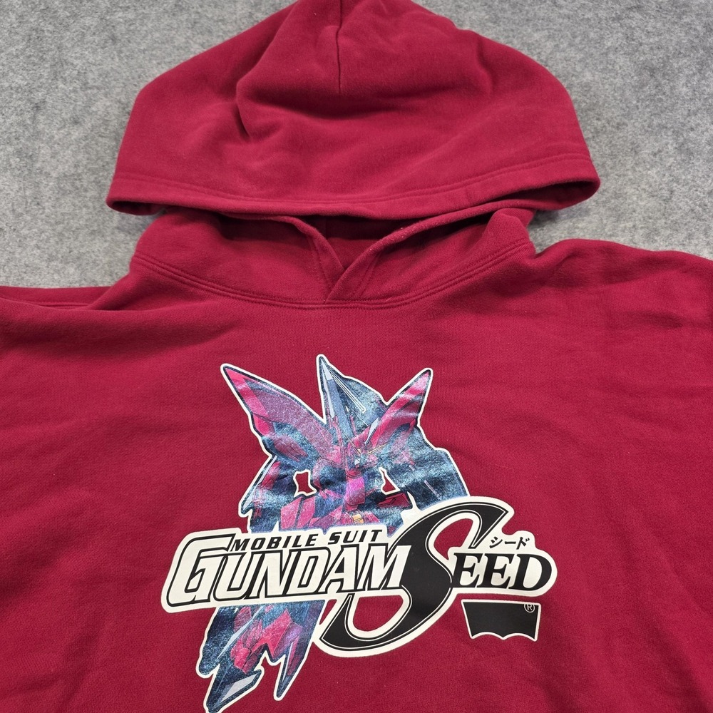 Levi Strauss Hoodie Mens Medium Red Mobile Suit Gundam Seed Anime Sweatshirt - Picture 5 of 15